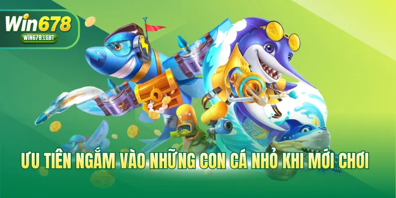 Ưu tiên ngắm vào những con cá nhỏ khi mới chơi